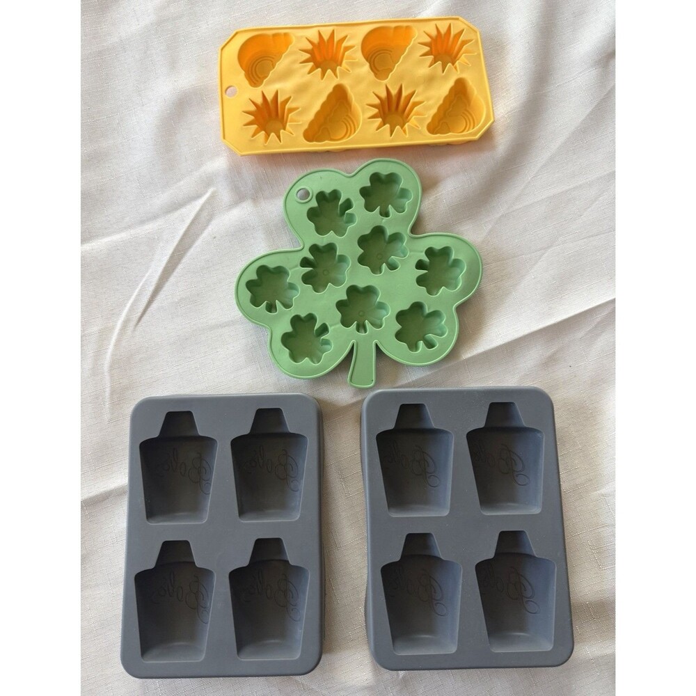 Silicone Mold Set 4- Hole Sun Rainbow Shamrock